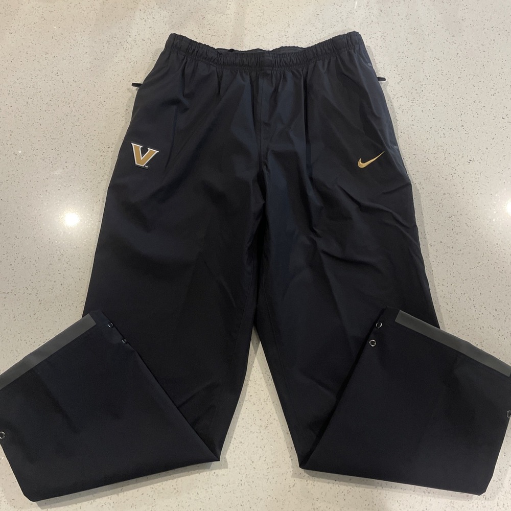 Nike Vanderbilt Commodores Rain Pants XL‎ Black Track Ankle Zip